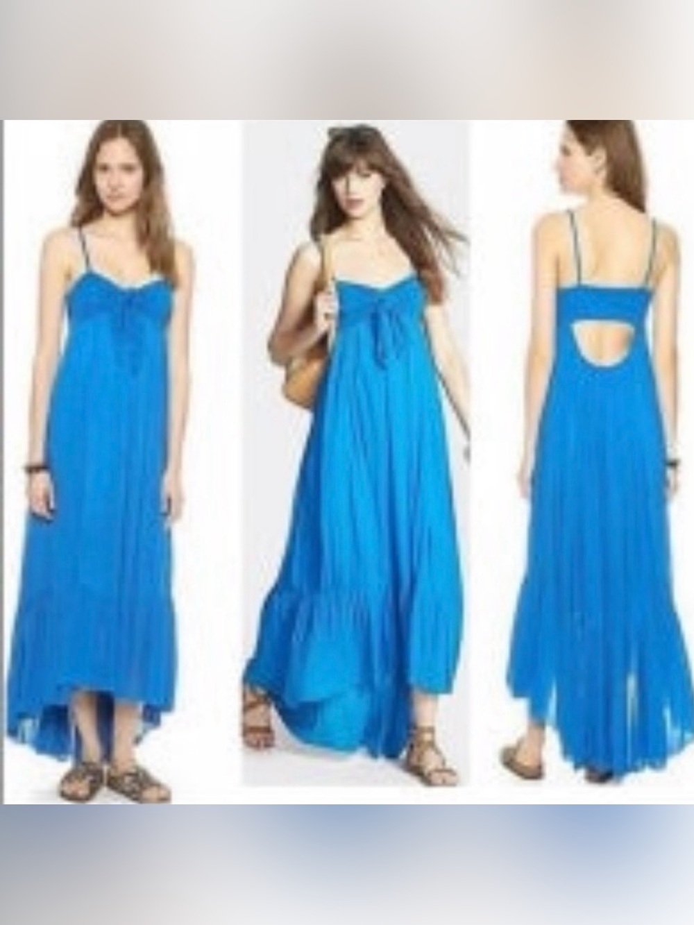 Free People Dress Totally Tubular Mosaic Open Back
Cutout Maxi.  Size XS